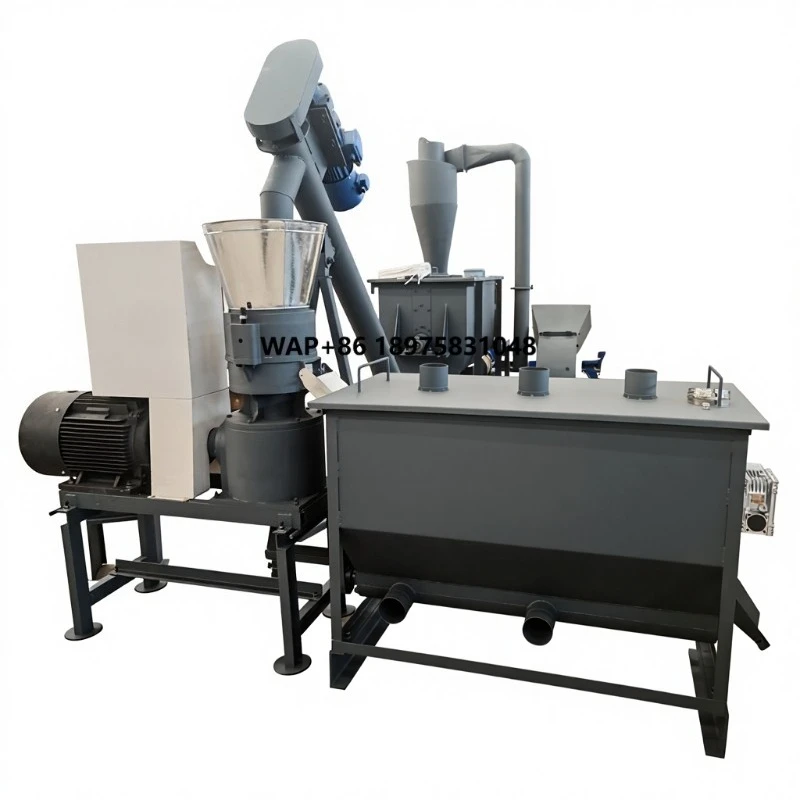 400kg to 1500kg/hour  Flat Die Chicken & Livestock Feed Pellet Production Line with Electric Engine Alloy Steel Construction