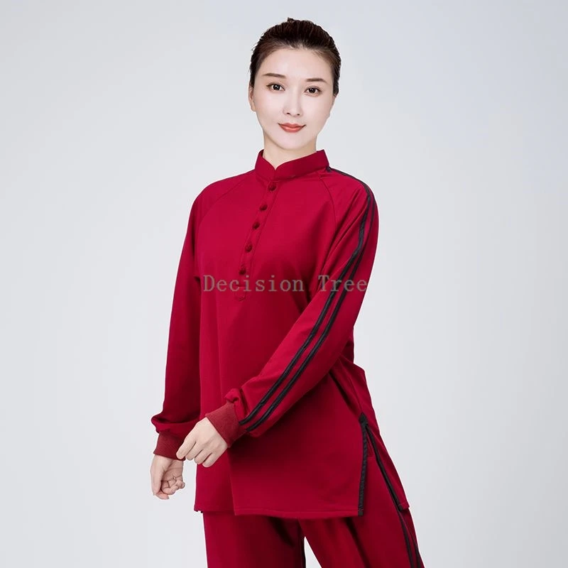 2025 wear-resistant absorbent sporting garment chinese tai chi kungfu practice clothing winter thicken morning exercise clothes