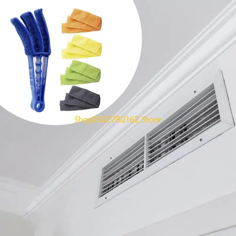 547B Washable Microfiber Window Blind Cleaning Tool for Louvers Home and Auto Dusting