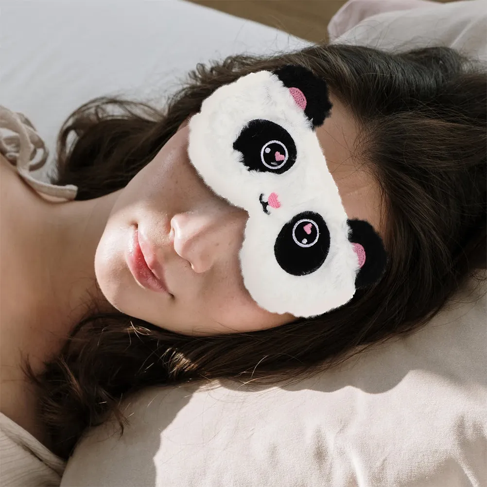

2pcs Sleeping Sleep Eye Patches Masks Lovely Animal Design Lightweight For Travel Home Hotel Block Out Light Eye Covers