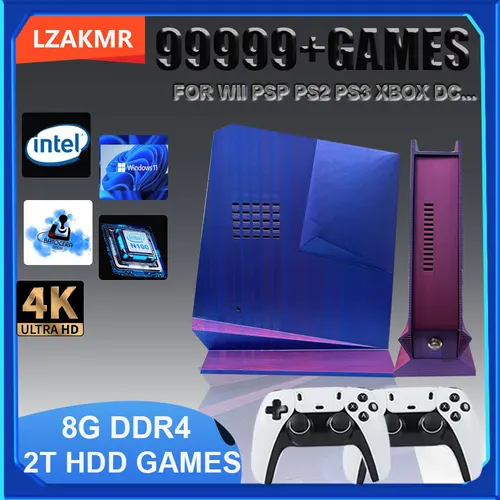 Caja de juego Retro G3 de doble sistema 99999 + juego Windows 11 Batocera sistema de juego 2TB para PS2 PS3 WIIU WII SS GAMECUBE Sega Saturn Intel