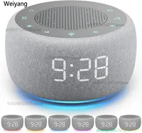 FM Radio Digital Alarm Clock 7-Color Nightlight 4 Alarm Tones 9mins Snooze Table Clock Display Dimmer Bedside Lamp Sleep Timer