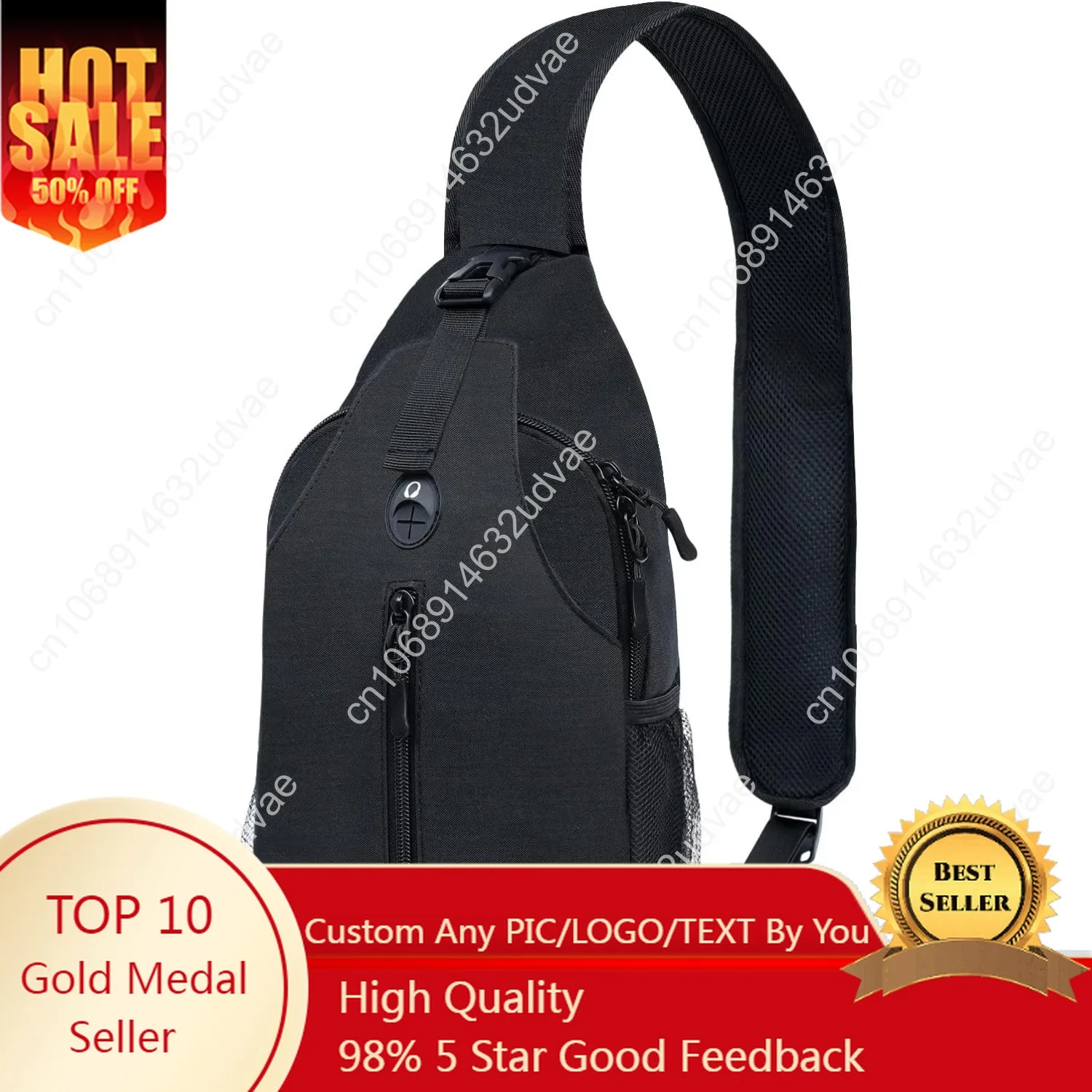 

Sling-Bag Crossbody-Bag Women-Men Backpack-Daypack - Hiking Chest Travel with Water Bottle Pocket Portable Hiking Daypacks For W