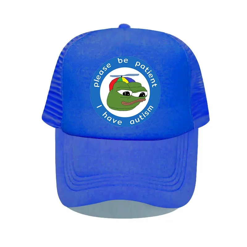 Colorful Autism Snapback Caps Please Be Patient I Have Autism Baseball Hat Autistic Frog Blue Trucker Hats For Volunteers YP023