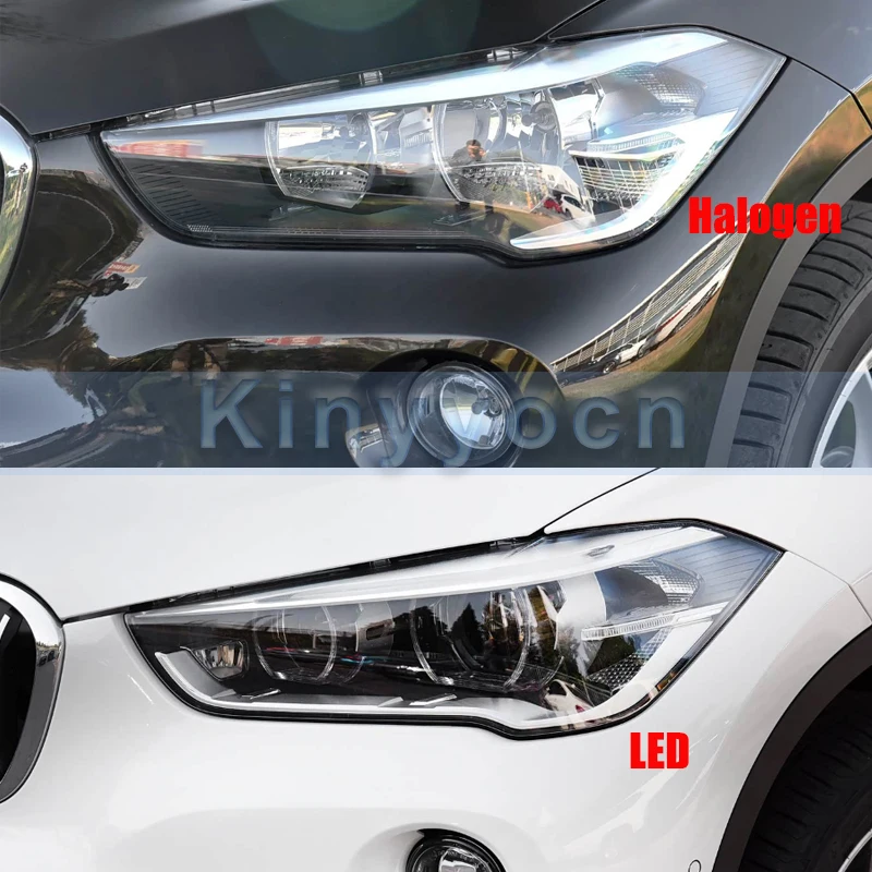 

Крышка основания фары для BMW X1 2016 2017 2018 2019, фара дома, черная задняя задняя крышка