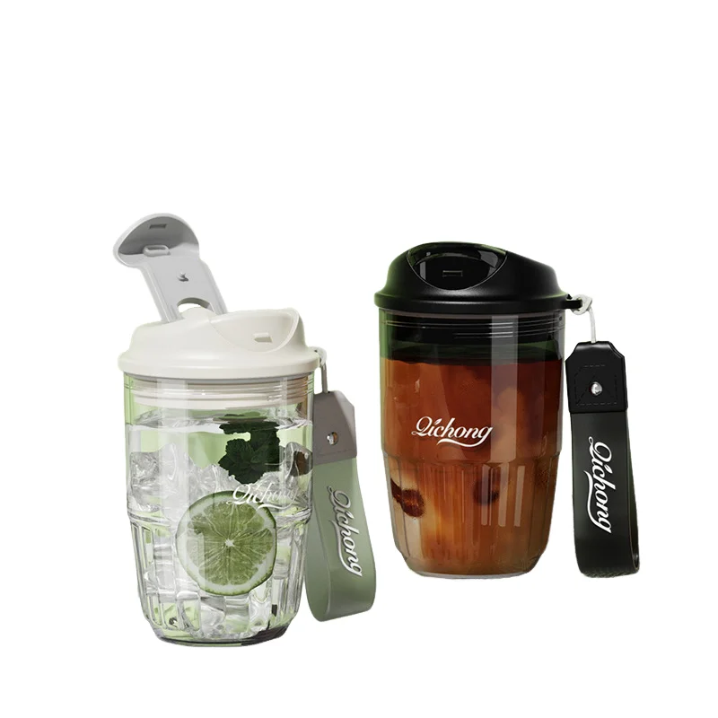 

Plastic water cup, coffee cup, good-looking men's and women's portable tumbler, tritan material water cup, fruit tea cup