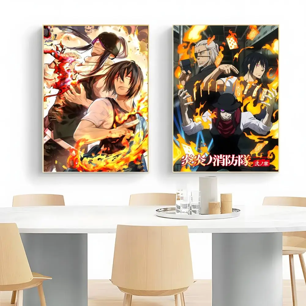 Fiery Action Fire Force Poster Wall Art Print Decorative Mural Home Decor Gift Unframed