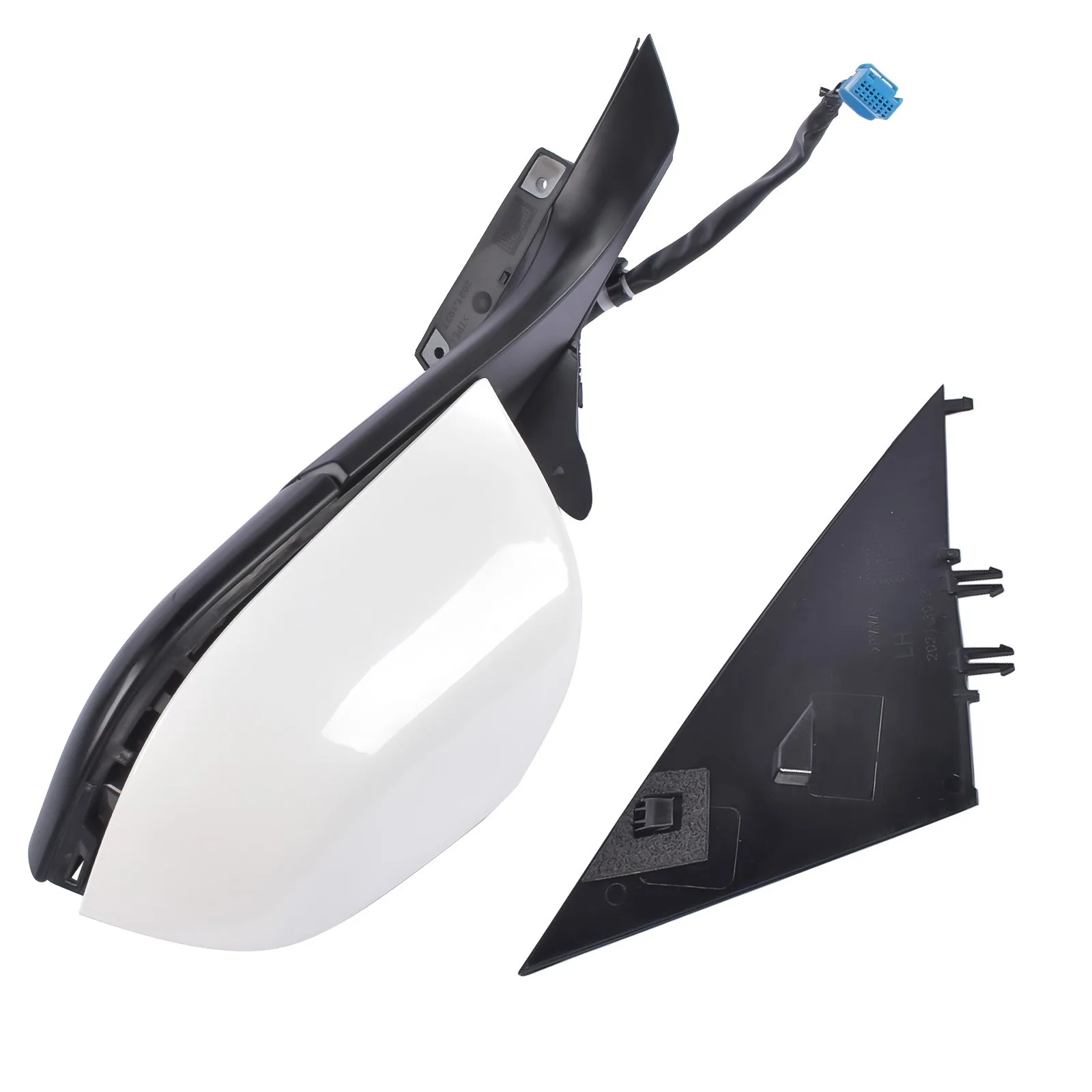 AP02 Left side Driver side Mirror Heated Power Fold White For Tesla Model 3 M3 2017 2018 2019 2020 2021 2022 2023 EV/BEV view 3