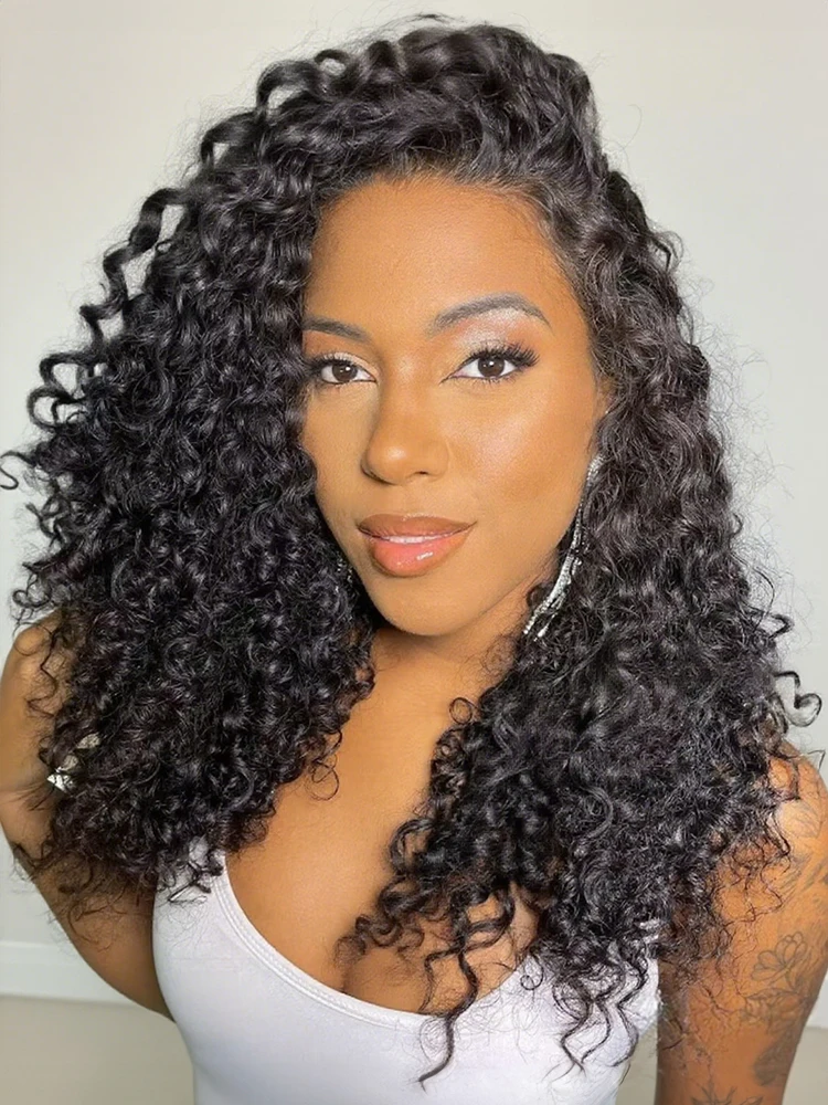 

300% Density 40 Inch Deep Wave 13x6 Transparent HD Lace Front Wig Brazilian Human Hair Curly 13x4 Lace Wigs For Black Women
