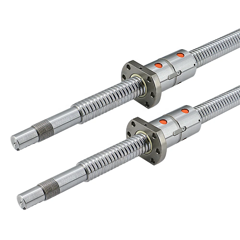 HLTNC High Quality C7 Ball Screw Doule Nut  1605 2005 2505 3205 3210 4005 4010 5010 6310 8010  Ball Screw for cnc