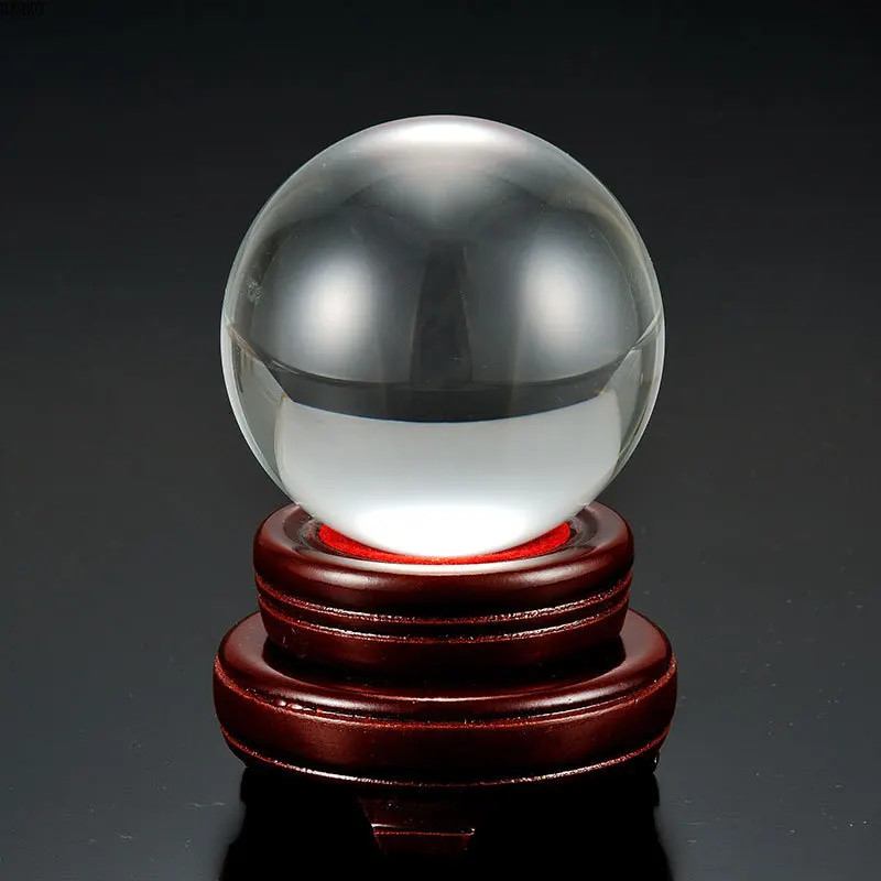 Transparent Crystal Ball Photosphere Photography Props Crystal Ball Lucky Handmade Glass Feng Shui Ornaments Tabletop Crafts