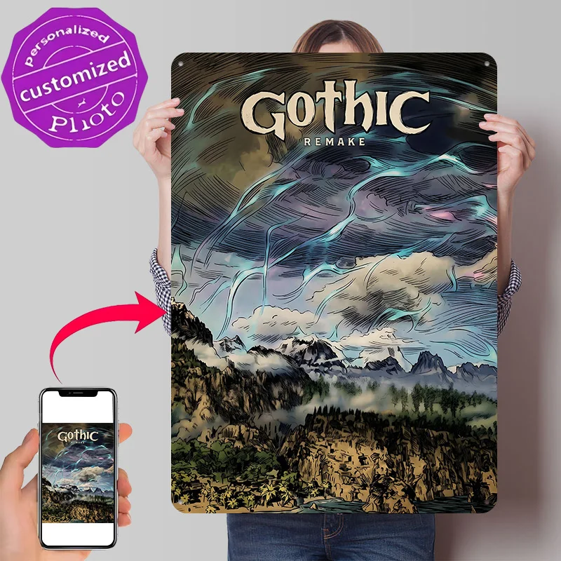 Gothic Remake Game Art Poster Retro 3D Printed Metal Signs Customized Wall Hanging Gift for Decoration Room Decor Luxury Home