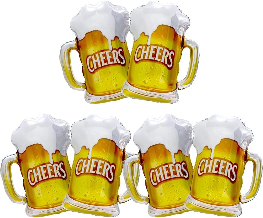 6/10 Stück Bierballons Krugballons Oktoberfest-Dekoration Cheers Whisky Globos Riesen Mini Party Hochzeit Bälle Flaschen Wein – Detail 11