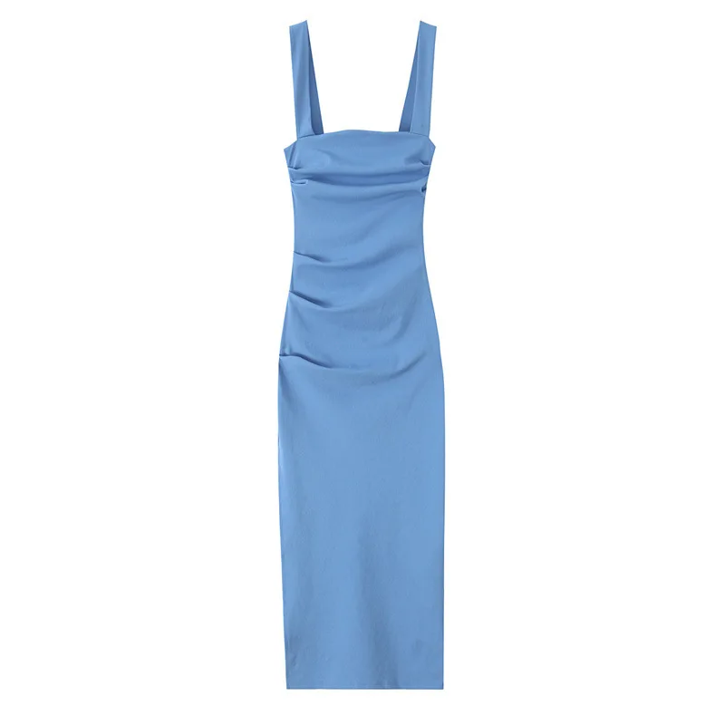 

Pleated Decoration Midi Skirt Dress 3641370