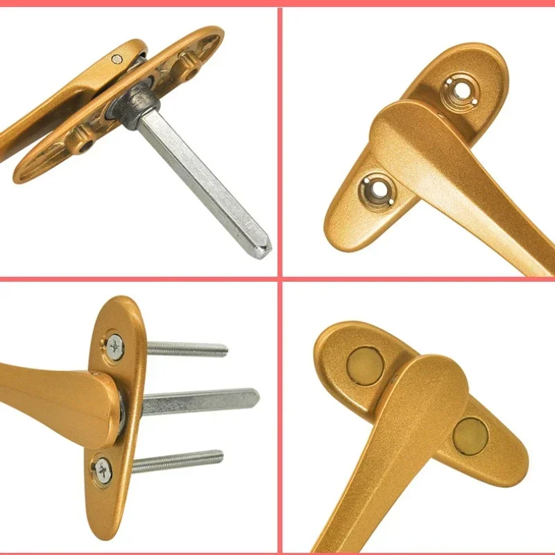 Diamond Mesh Screen Window Invisible Handle Flat Window Folding Sliding Door Sword Shaped Low Lock Hidden Handle