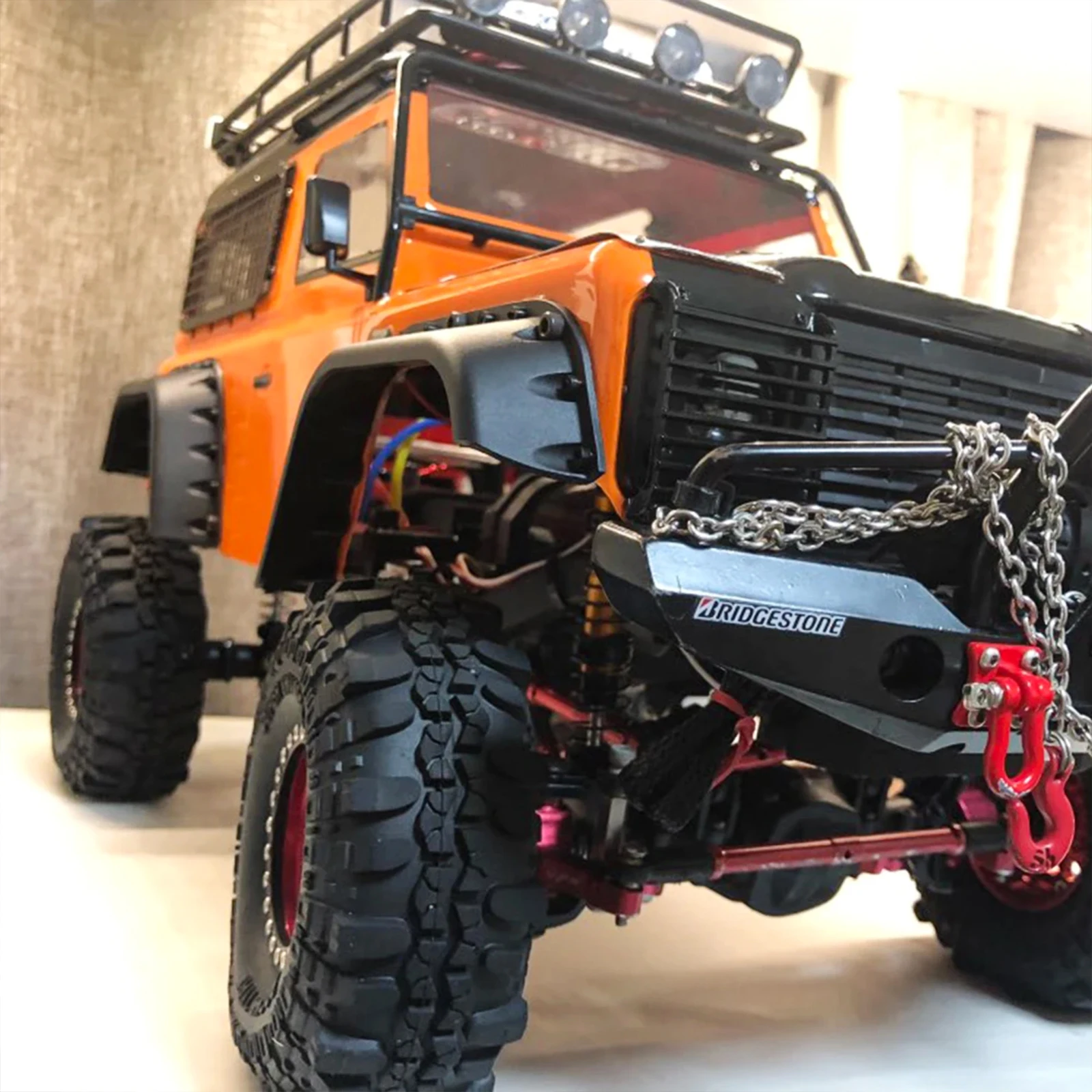 Plastic Wide Fender Flares Set for 1/10 RC Crawler RC4WD  Gelande II Defender D90 D110 Body view 4