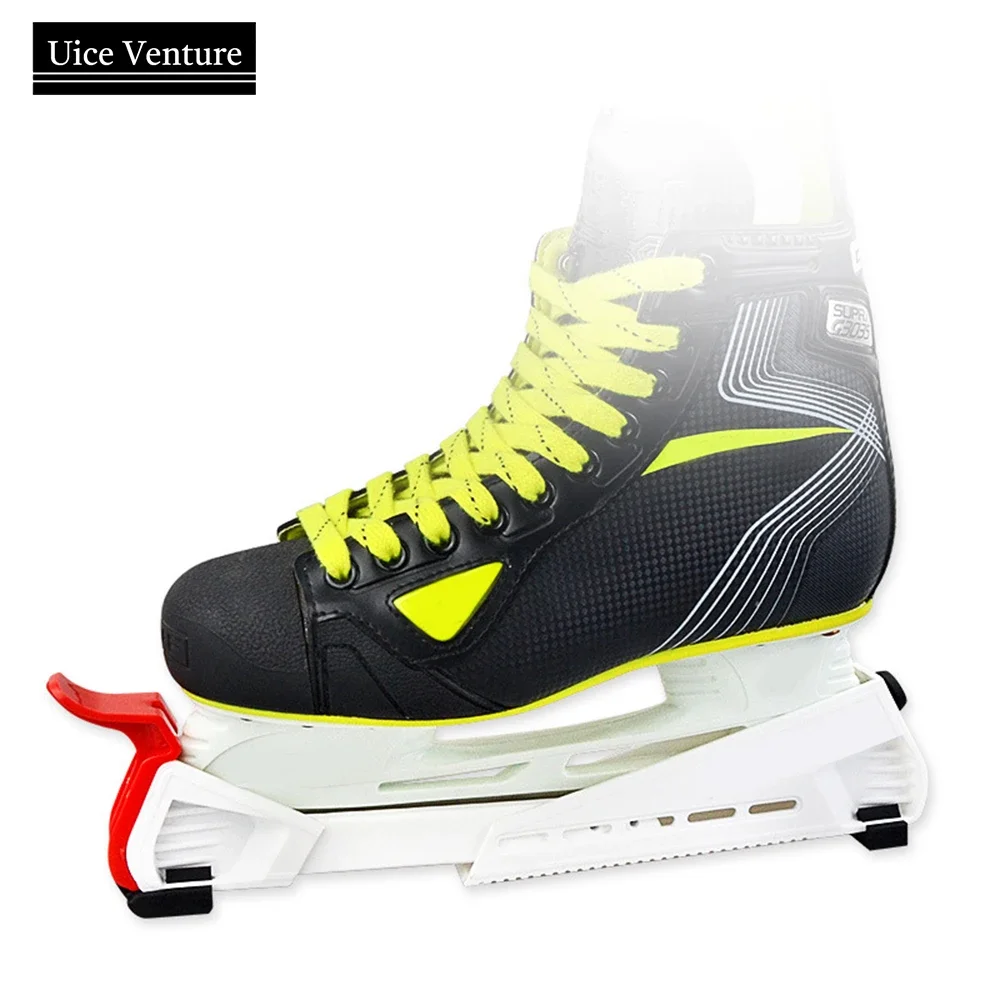 Ice Hockey Blade Guard Easy Use Ice Hockey Skate Shoe Cover Tool Adjustable Spring Accessories Sports Parts Protective Portable