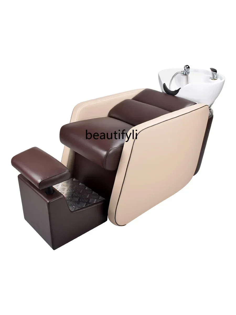 High-End Lying Half Shampoo Chair Hairdressing Salon Bed Special Spa Shop Flushing Bed Beauty Shop Hair Salon Customization