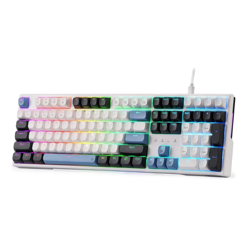 

Redragon K668 Проводная игровая клавиатура RGB с прокладкой, механическая клавиатура на 108 клавиш с дополнительными 4 горячими клавишами, улучшенная розетка с возможностью горячей замены