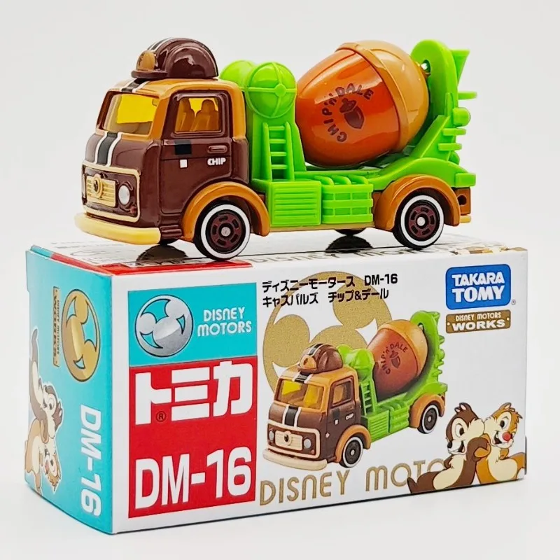 TAKARA TOMY Disney Bus Chip and Dale Alloy Car Model Toy Collection Gift Car toys, children's gifts