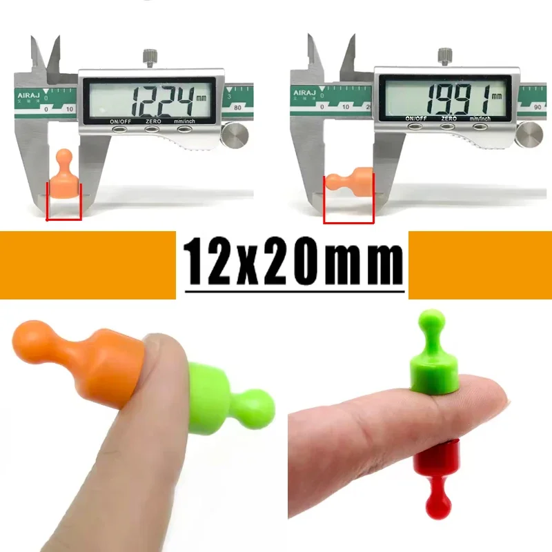 5-25pcs 12x20mm Colorful Thumbtack Strong Small Round Magnets Chess Push Pin Fridge Office Whiteboard Craft Diy Magnet Magnetic