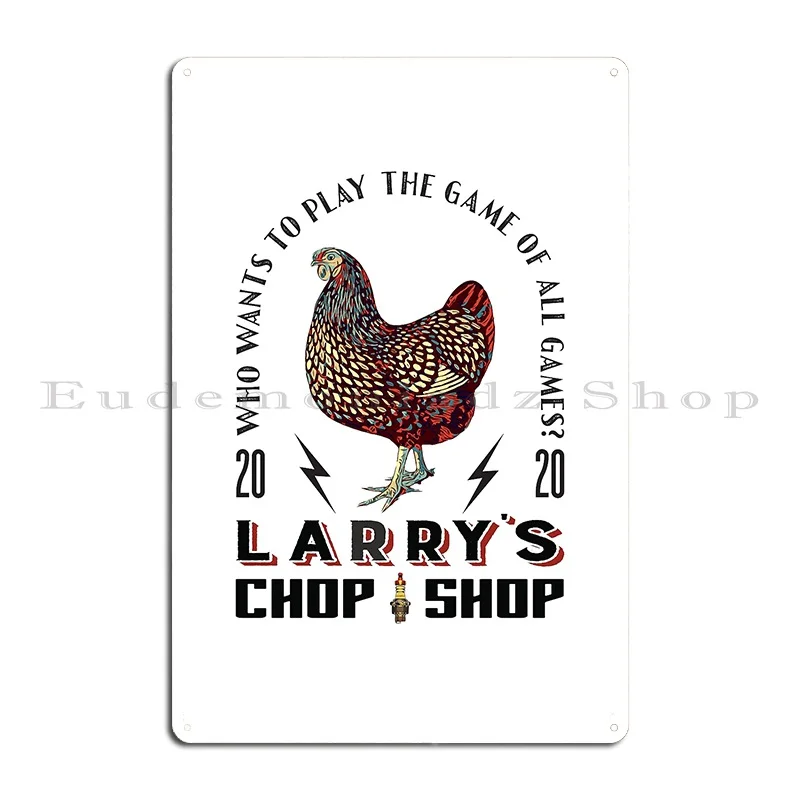 Larry S Chop Shop Metal Plaque Poster Living Room Cinema Customized Vintage Garage Tin Sign Poster