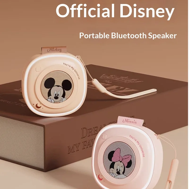 

Disney Bluetooth Speaker 2026 New Mini Portable Hi Fi Stereo Sound Outdoor Cycling Mickey Minnie Design Girls Gift