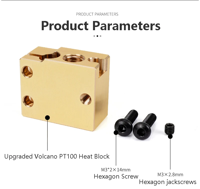 Top Quality PT100 Volcano Heated Block All Metal Heating Block Silicone Case Cover Protective Sock E3D PT100 Volcano Heatblock