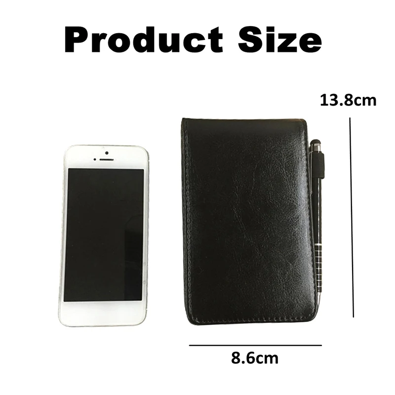 Leather Mini Pocket Notebook Multifunction A7 Planner Daily Memos Note Book Refills Work Notepad Business Office Supplies