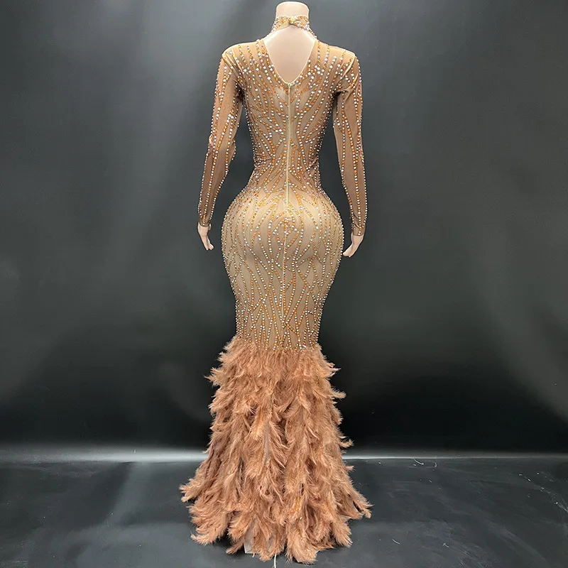Costume Orange Diamond Vintage Dress Sexy New Party Muse Evening Dress Event Vestidos De Gala Mujer Vestidos Para Fiesta De Lujo