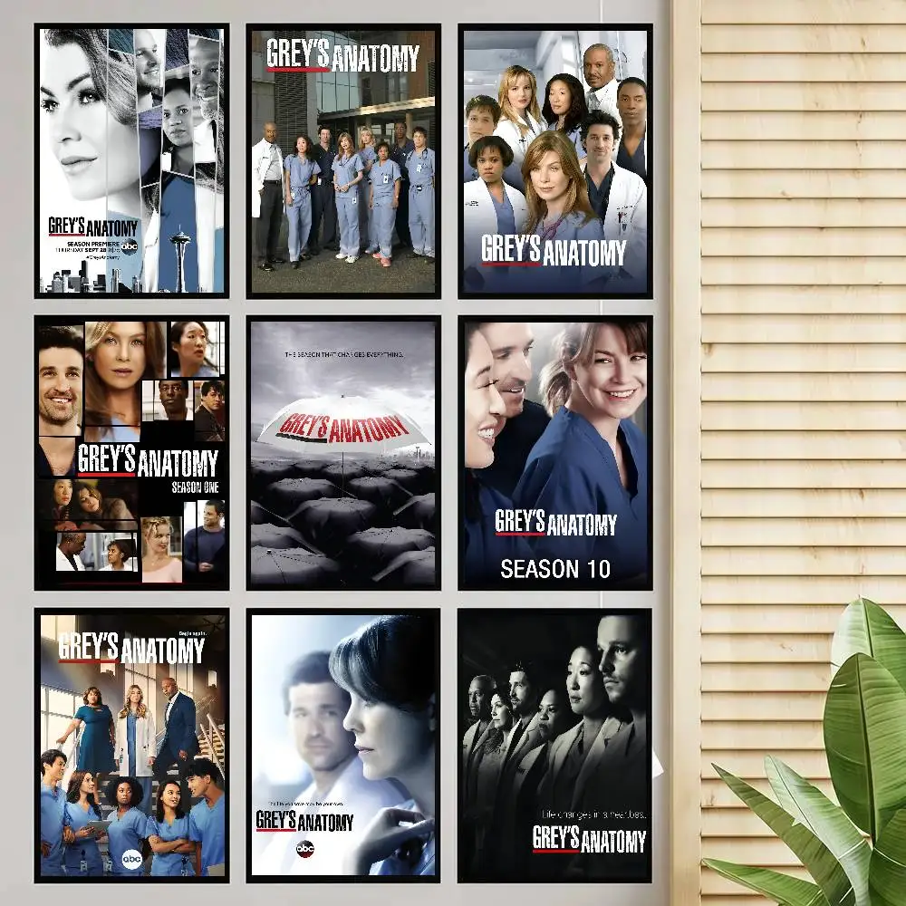 Greys Anatomy Poster Self-adhesive Art Room Entrance Restaurant Wall Decor Art Painting