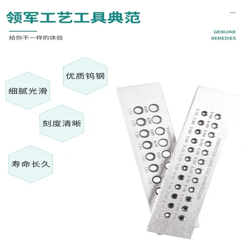 Imagem -05 - Tungsten Carbide Wire Drawplate para Fazer Jóias Round Retangle Hexagon Oval Square Shape Jewelry Tool 1pc