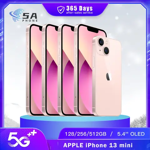 Original Apple iPhone 13 Mini 5G Mobile Phone NFC Face ID 4GB RAM 128/256/512GB ROM 5.4'' OLED A15 Bionic Hexa-Core SmartPhone