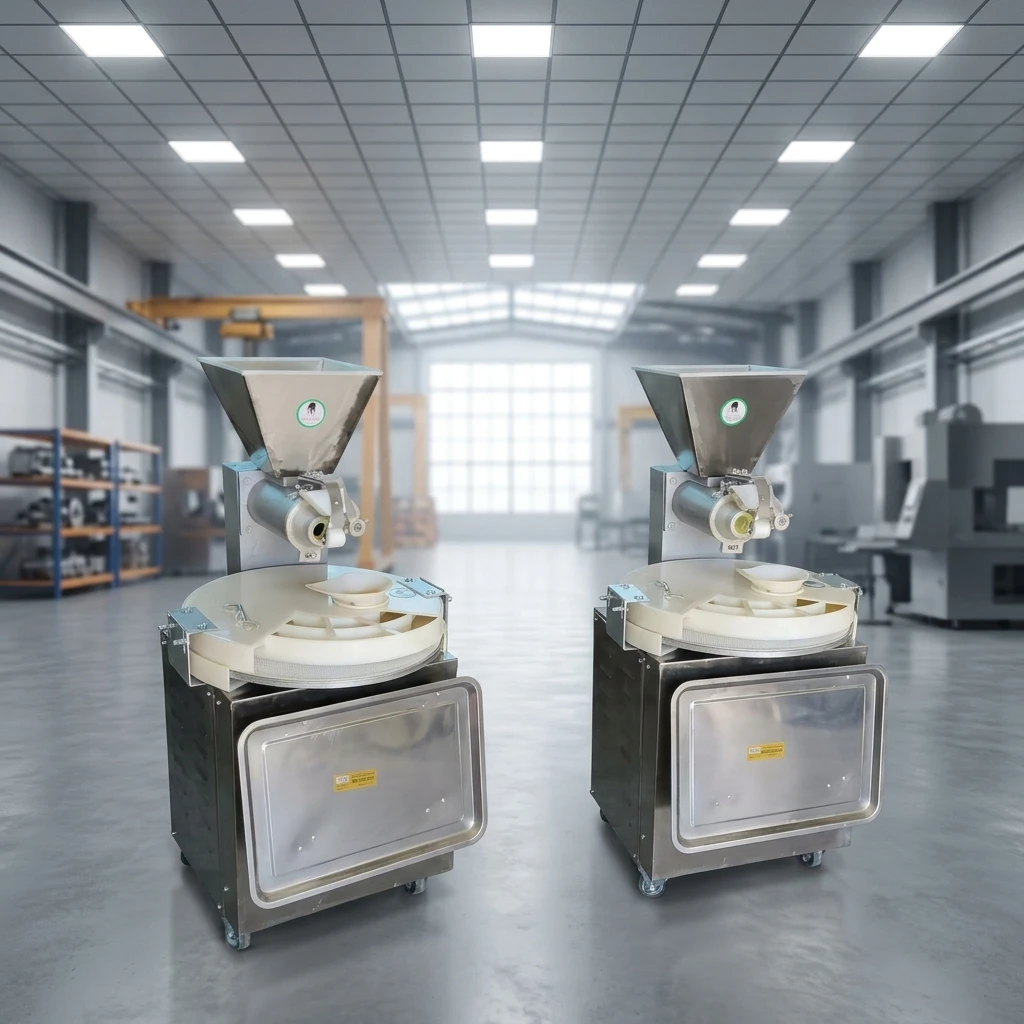 Commercial Small-scale Automatic Dough Steamed Bun Maker with Motor / Food Grade Stainless Steel Steamed Bread Molding Machine