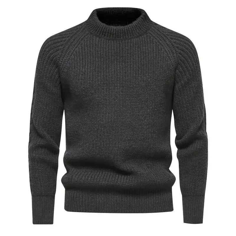 Men\'s Round Neck Autumn Sweater New Knitwear Men\'s Long Sleeve Slim Fit Pullovers