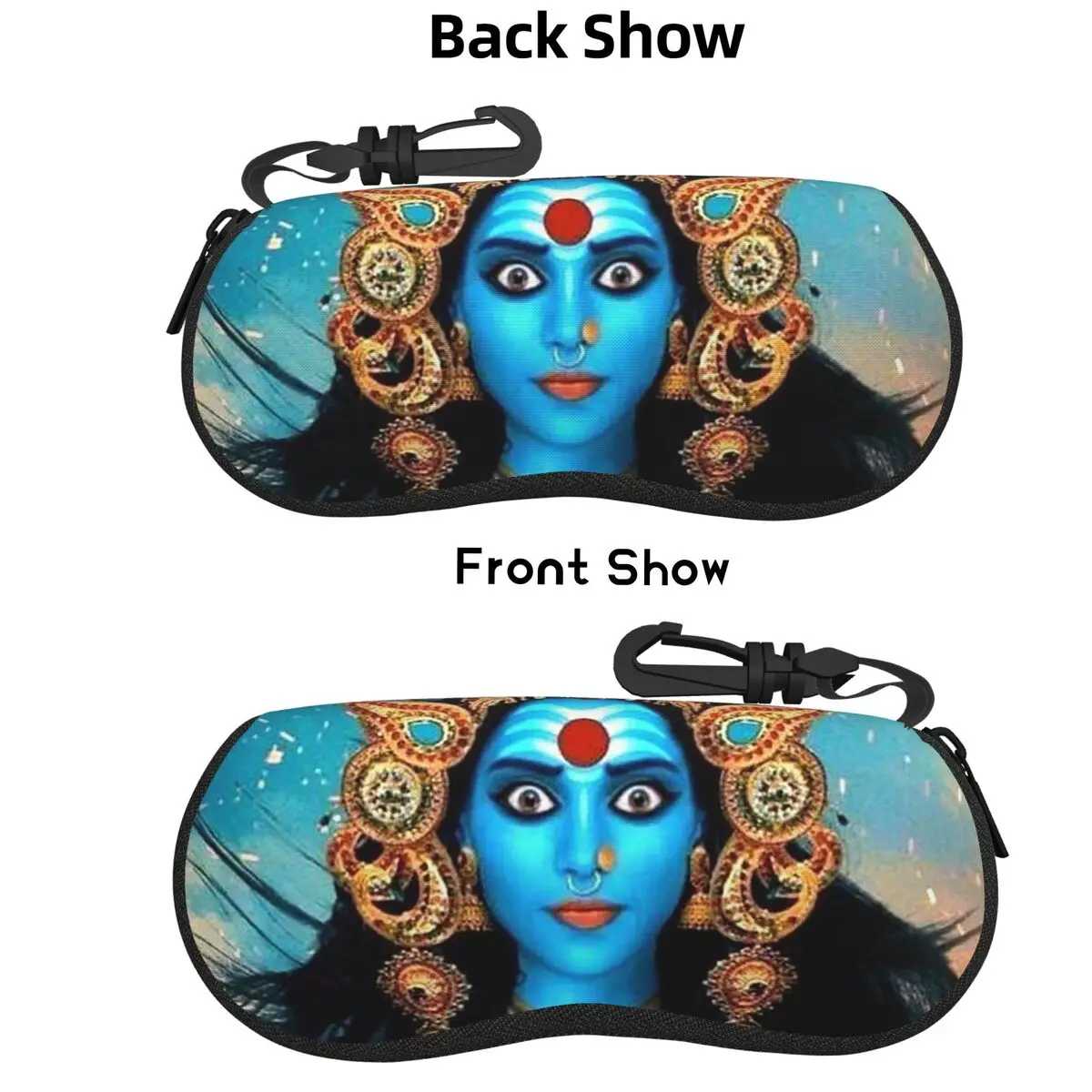 

Cosmic Kali Ma - Hindu Goddess Of Destruction Shell Glasses Case Protective Sunglasses Box Women Men Soft Eyeglasses Bag Pouch