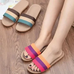 Summer Linen Women'S Slippers Flat Sandals Home Color EVA Lightweight Shoes For Women Casual Slippers Free Shipping