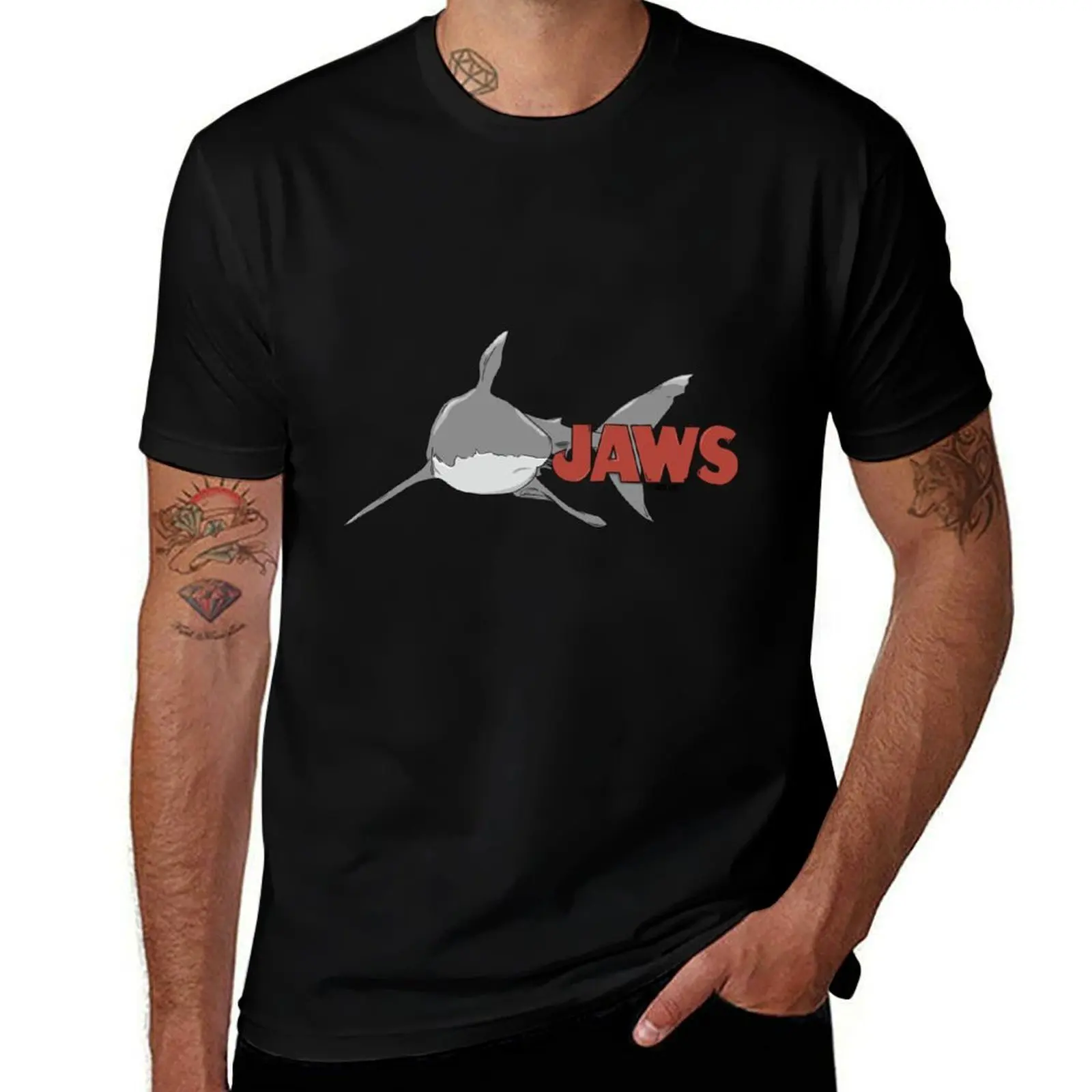 

Jaws T-Shirt funny t shirts dark humor cotton t shirts man 100% T-Shirt