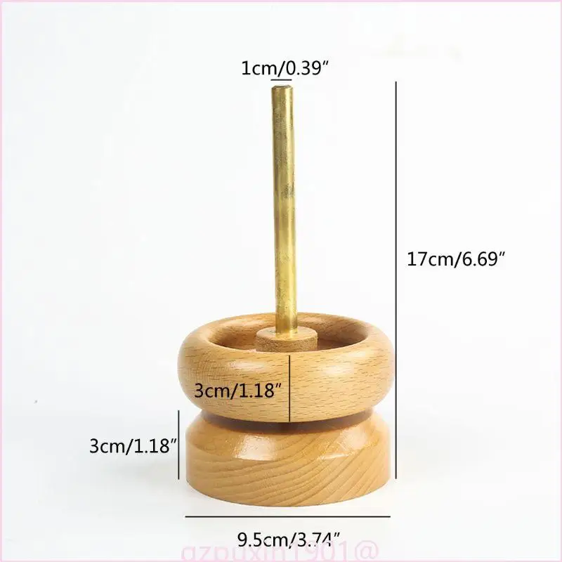 

57QA String Seed Bead Quickly Beading Loader Wooden Bead Spinner for DIY Necklace