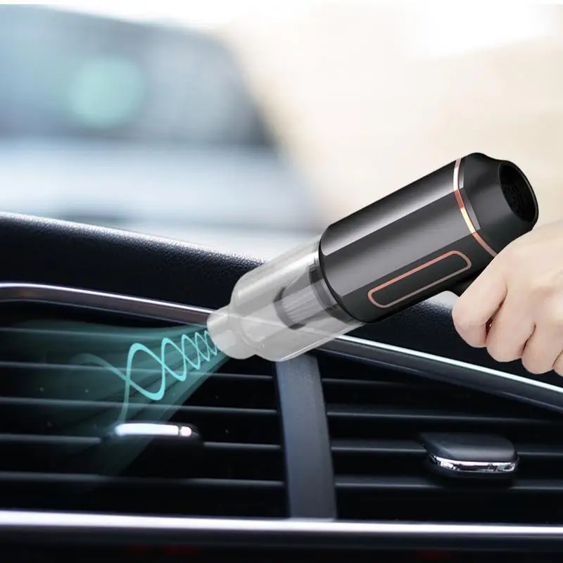 Portable Car Cleaner Vacuum Automotive Rechargeable Cordless Pet Hair Cleaner Auto Strong Suction Dashboard Console Cleaner