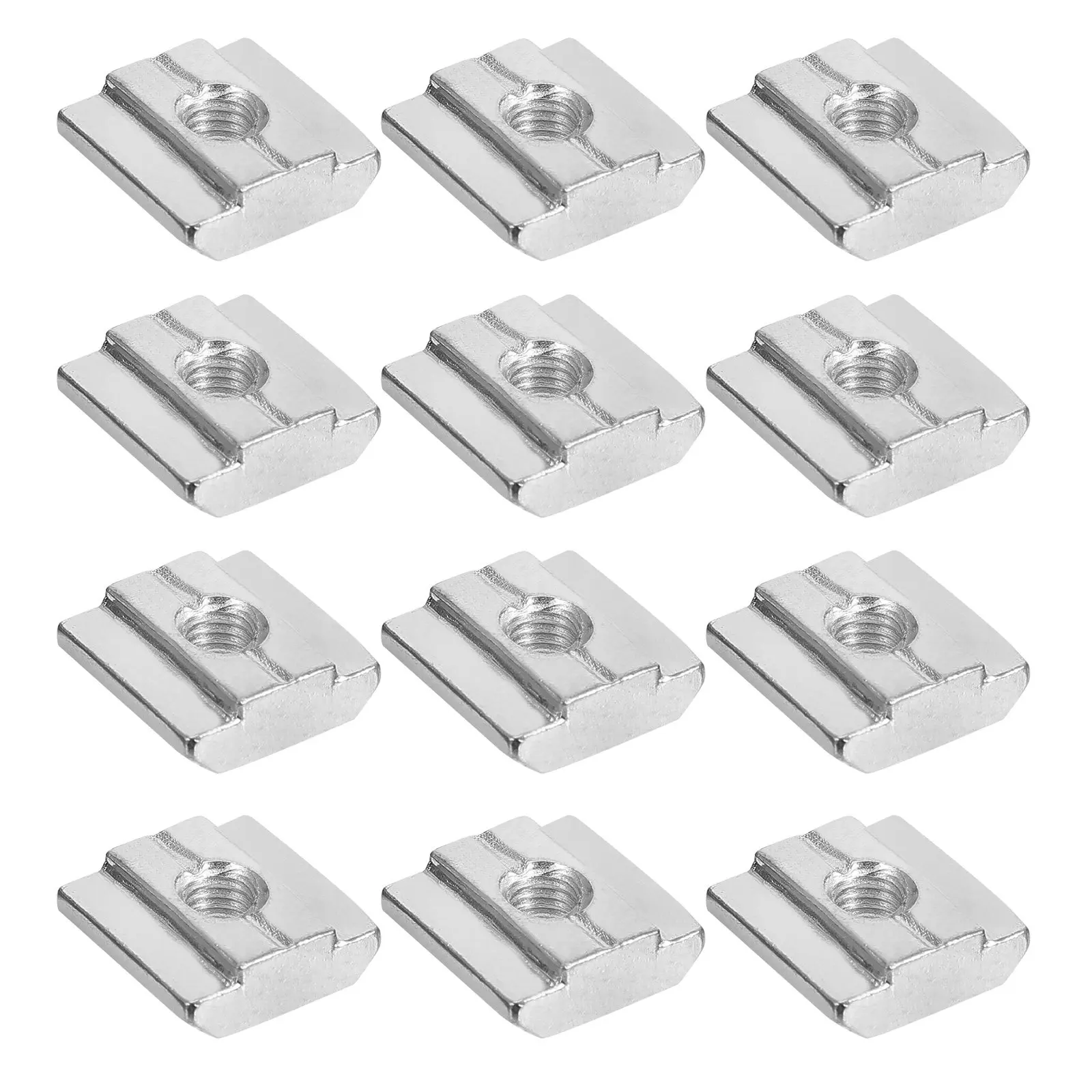 50Pcs M5 T-Type Sliding Nut Carbon Steel Galvanized Coating Accurate Size for 30 Series Aluminum Profile Fastener