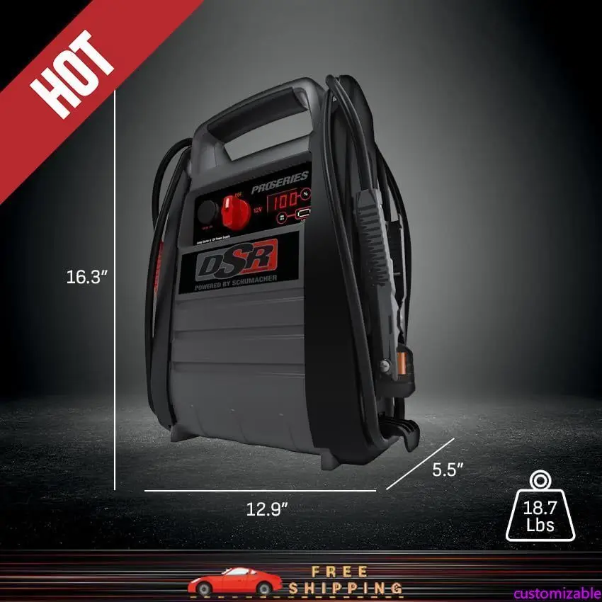 

Customizable DSR ProSeries Car Battery Jump Starter - 2200 Peak Amp 12V Car Starter, Jump Box & Portable Pow