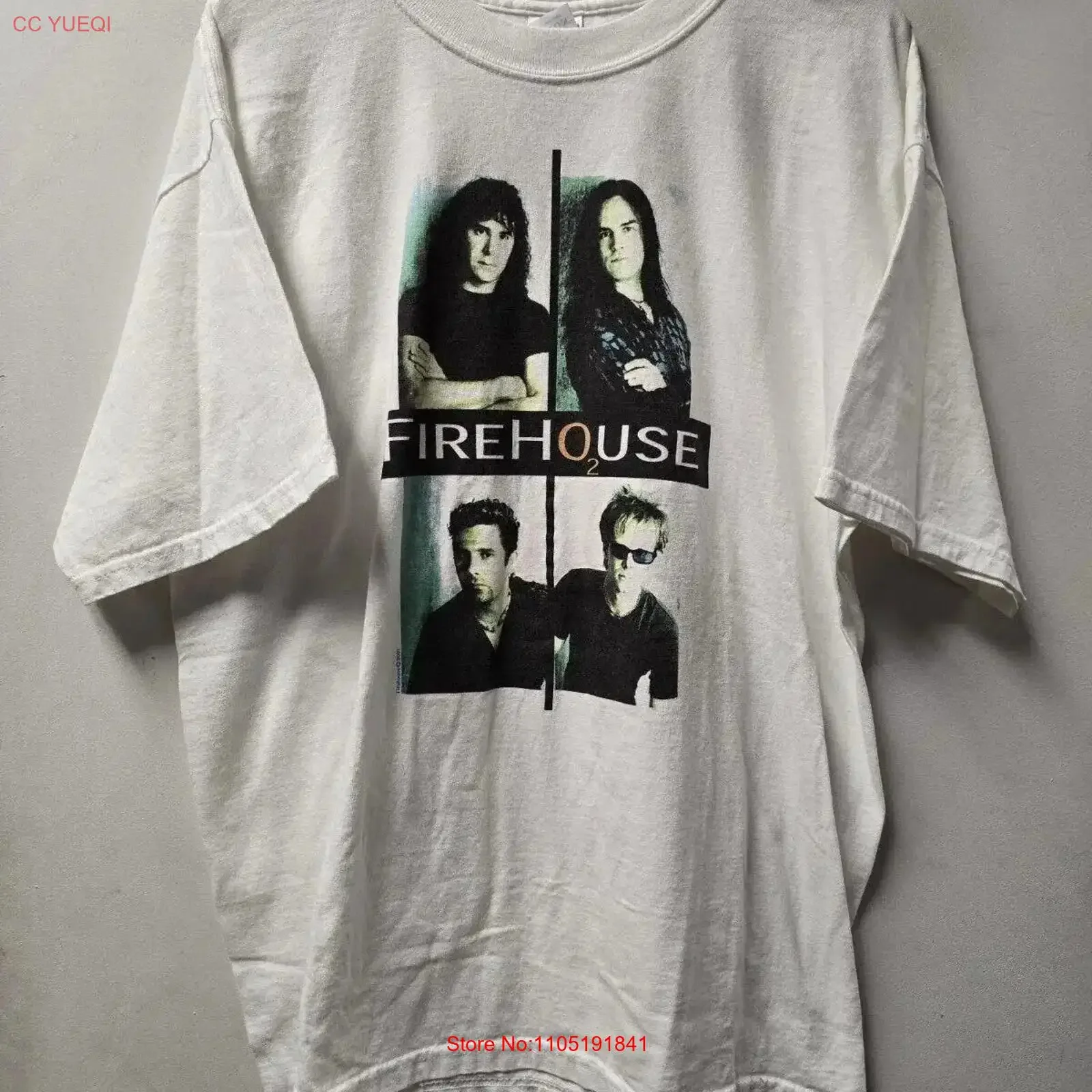 Vtg 2001 Firehouse Band T Shirt XL Autographed vintage Washed Versatile Breathable Comfortable fashion designer clothes Stylish
