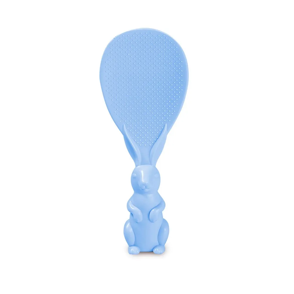 Rice Spoon Creative Kitchen Non-Stick Rice Paddle Spoon Lovely Standing Rabbit Bunny Shape Handle Shovel Plastic