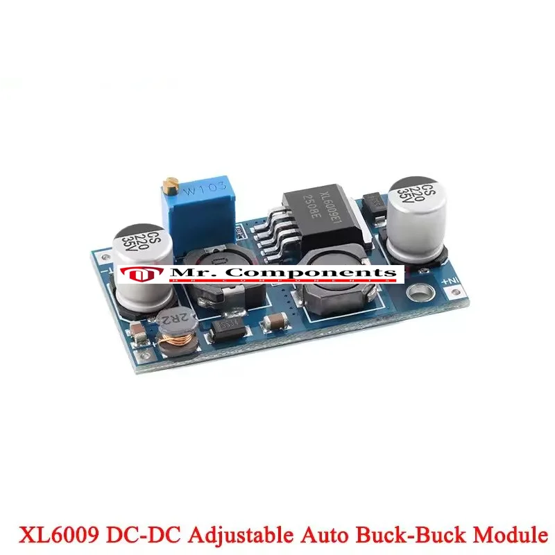 1Pc-2Pcs XL6009 DC-DC Automatic Buck Boost Voltage Converter Power Supply Module 4A 400KHz Adjustable Switch 5-32V to 1.25-35V