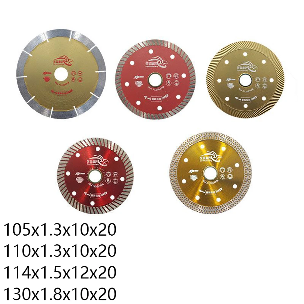 

105/110/114/130mm Diamond Saw Blade Disc Cutting Tile Ceramic Granite Marble Cutting Blades Angle Grinder Accessories