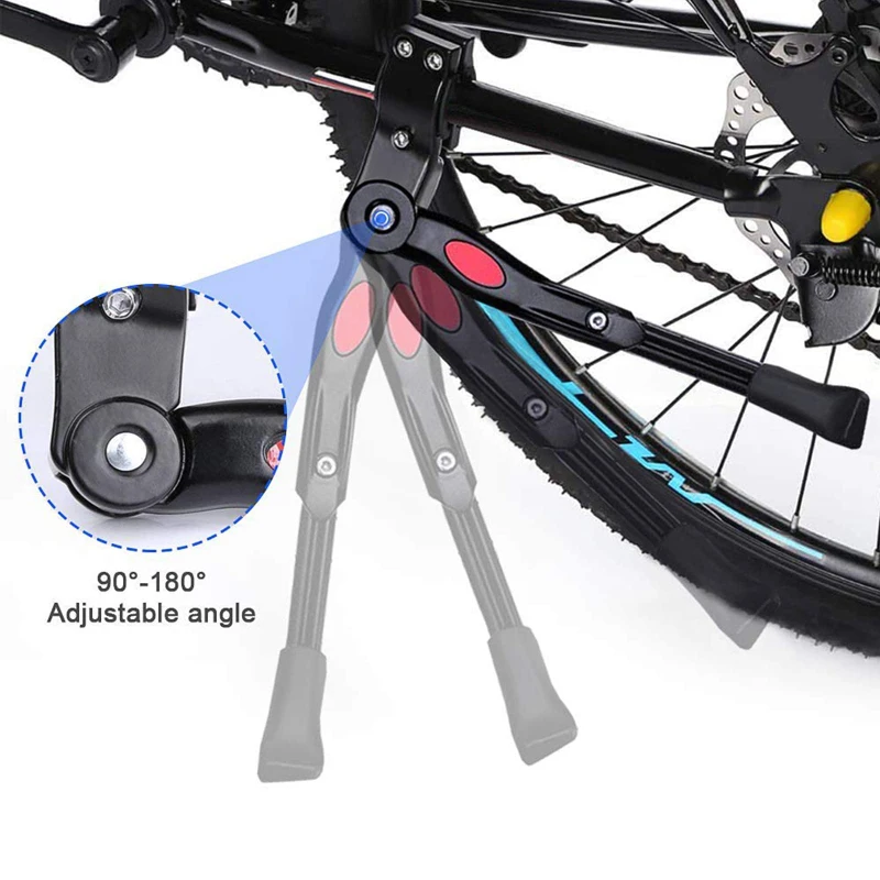 Adjustable Rear Mount Stand Fits, Road Bicycle Support Side Kick Stand Parking Aluminum Alloy Bike Kickstand for Mountain Bike