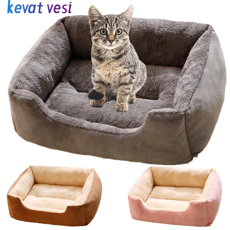 

Winter Warm Cat Bed Soft Cozy Pet Sleeping Mat for Small Medium Dogs Cats Non-slip Thicken Puppy Kitten Nest Pet Supplies