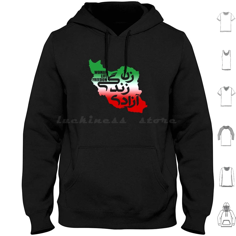 

Woman , Life ,             Hoodies Long Sleeve Zan Zendegi Azadi Liberty Woman Women Life Mahsa Mahsaamini