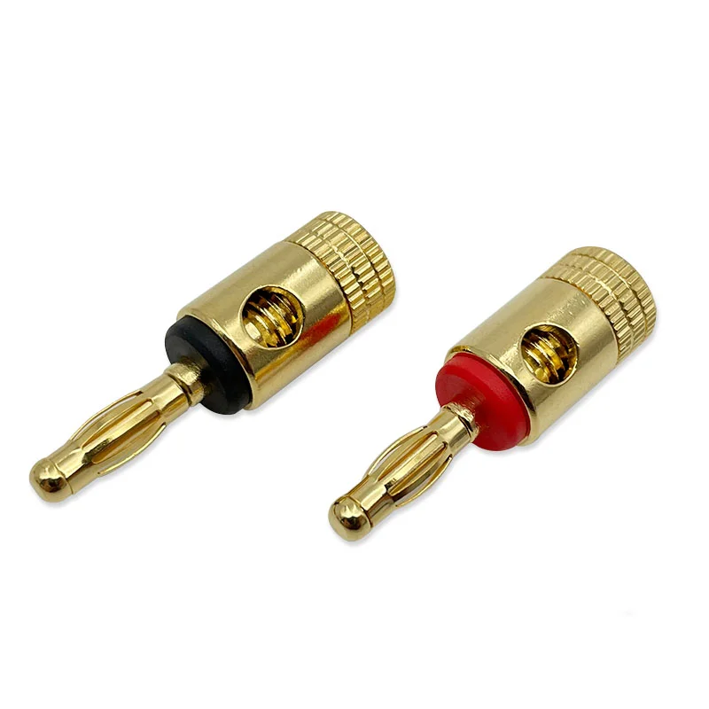 10/40/200pcs Banana Plug 4mm Copper Gold Plated Hifi Banana Plugs for Speaker Cable Wire Audio Plug For Speaker Amplifiers